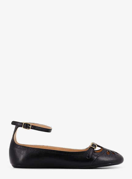 Chloe' Misty Leather Ballerinas Black