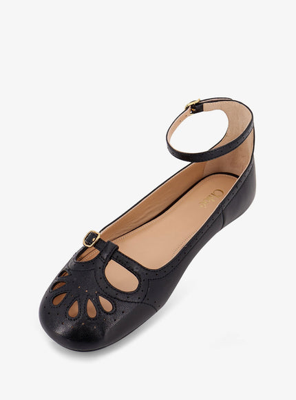 Chloe' Misty Leather Ballerinas