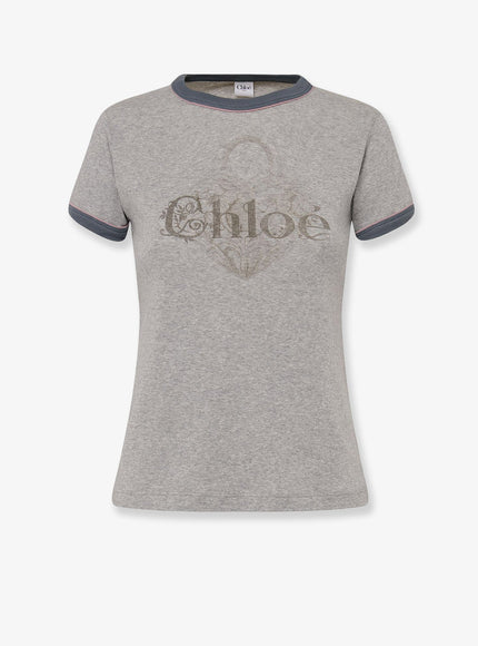 Chloe' Cotton T-Shirt Naturalgrey