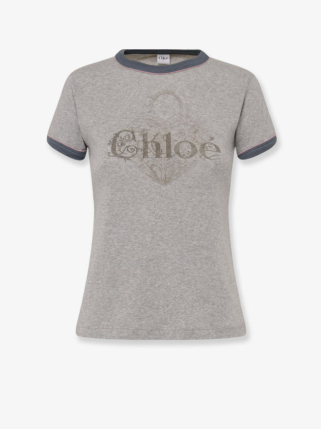 Chloe' Cotton T-Shirt Naturalgrey