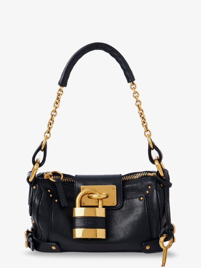 Chloe' Paddington Small Leather Shoulder Bag Uni Black