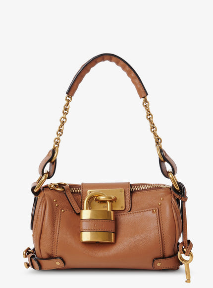 Chloe' Paddington Small Leather Shoulder Bag Uni Mustang Brown