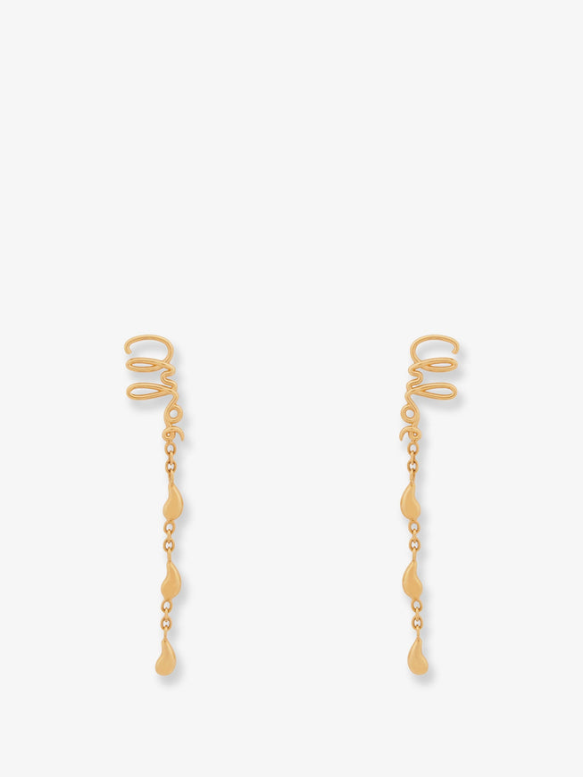 Chloe' Chloé Iconic Metal Earrings Uni Vintage Gold
