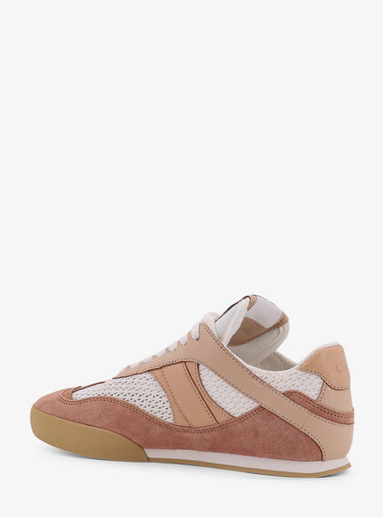 Chloe' Chloé Kick Low-Top Leather Sneakers With Mesh Inserts