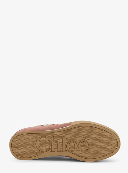 Chloe' Chloé Kick Low-Top Leather Sneakers With Mesh Inserts