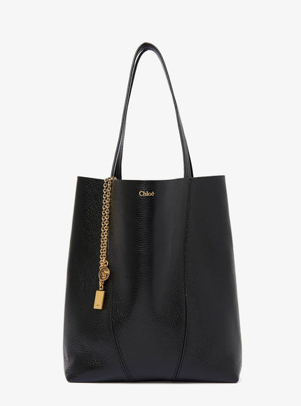 Chloe' Chloé Spin Leather Shoulder Bag Uni Black