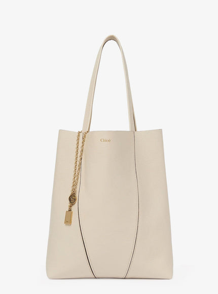 Chloe' Chloé Spin Leather Shoulder Bag Uni Sweet Beige