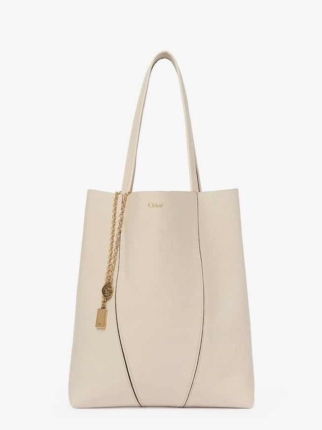 Chloe' Chloé Spin Leather Shoulder Bag Uni Sweet Beige