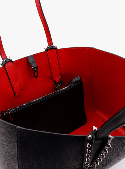 Christian Louboutin Cabata Leather Shoulder Bag With Studs