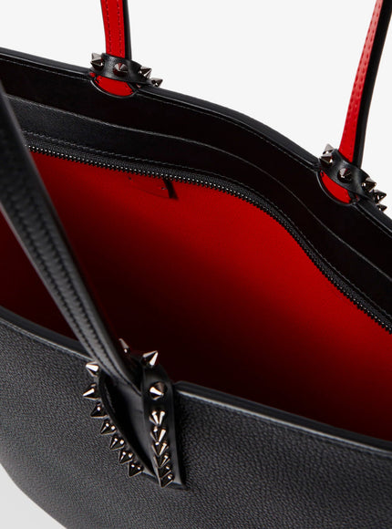 Christian Louboutin Cabata Leather Shoulder Bag With Studs