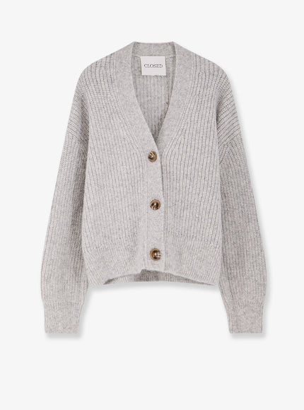 Closed Wool Blend Cardigan Light Grey Melange