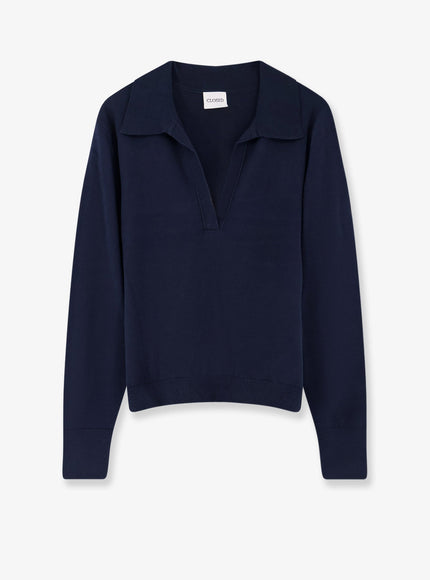 Closed Cotton And Cashmere Blend Sweater Dark Night