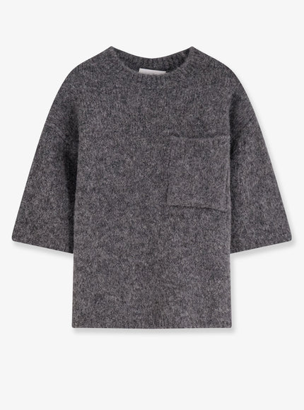 Closed Stretch Alpaca Sweater Dark Grey Melange