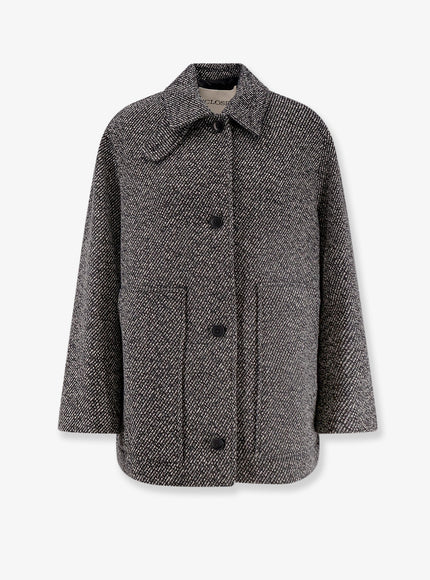 Closed Recycled Wool Blend Short Coat Grey Heather Melange