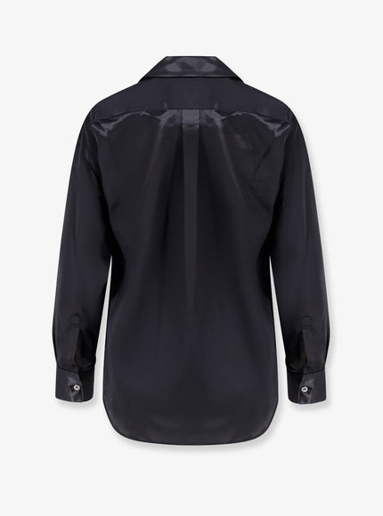 Comme Des Garçons Play Satin Shirt With Maxi Bow