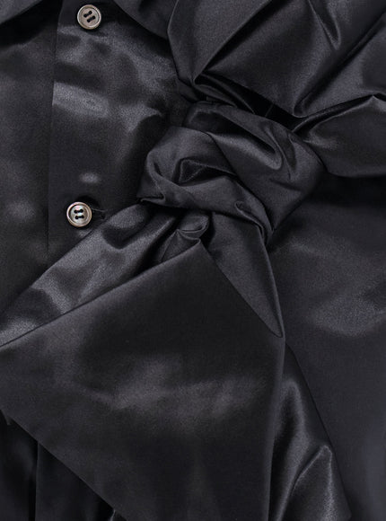 Comme Des Garçons Play Satin Shirt With Maxi Bow