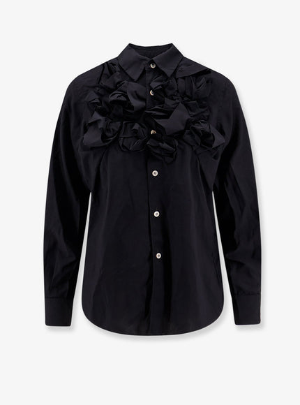 Comme Des Garçons Play Ruffles Shirt Black