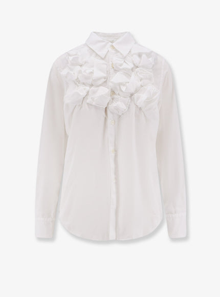 Comme Des Garçons Play Ruffles Shirt White