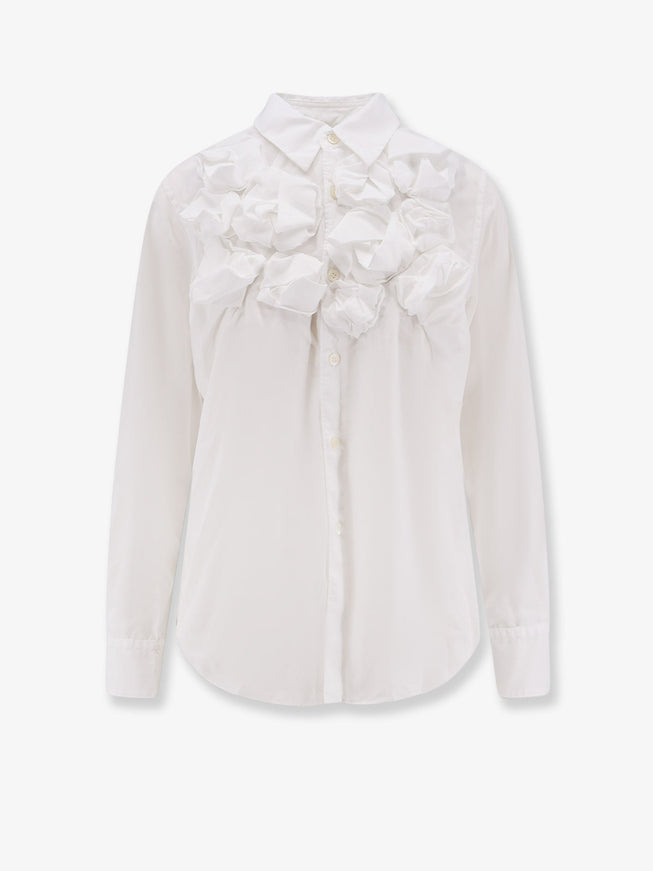Comme Des Garçons Play Ruffles Shirt White