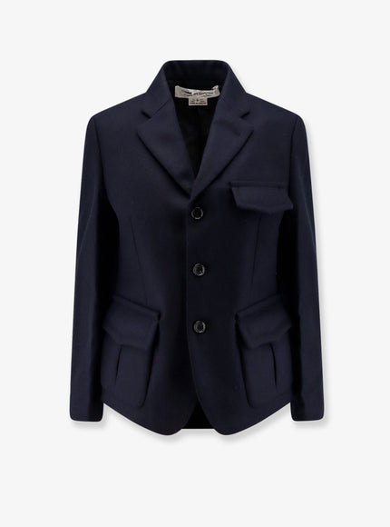 Comme Des Garçons Play Wool Blend Blazer Navy