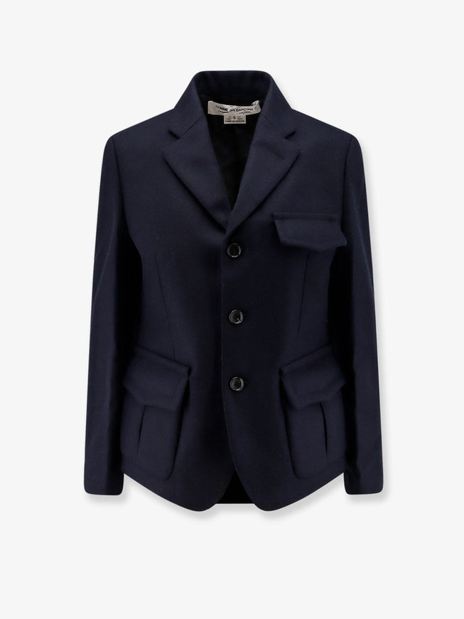 Comme Des Garçons Play Wool Blend Blazer Navy