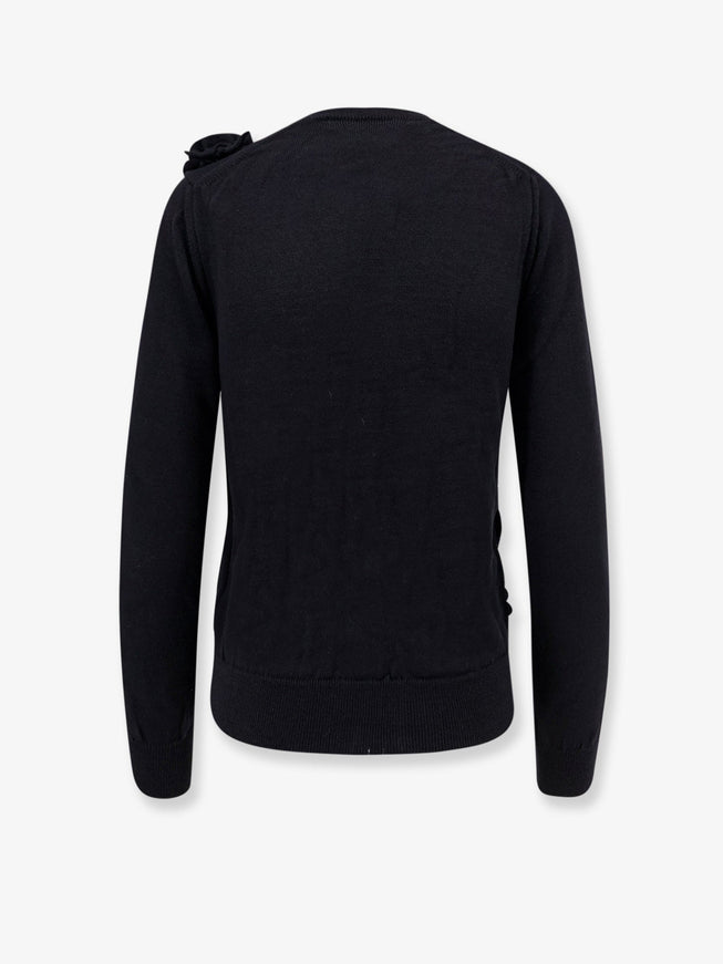 Comme Des Garçons Play Wool Cardigan With Ruffled Detail