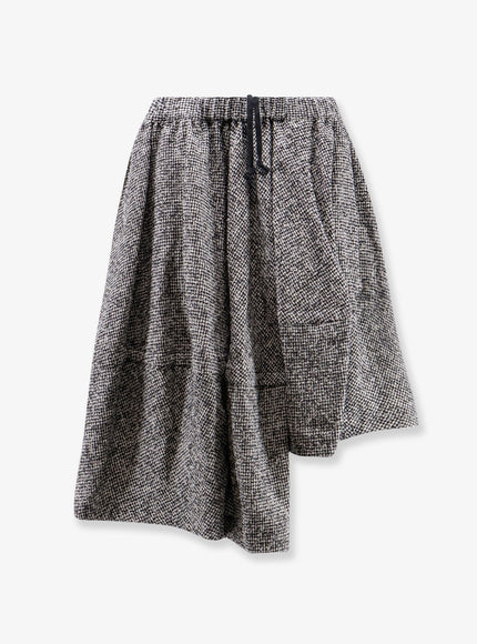 Comme Des Garçons Play Wool Trousers Skirt Xs Blackecru