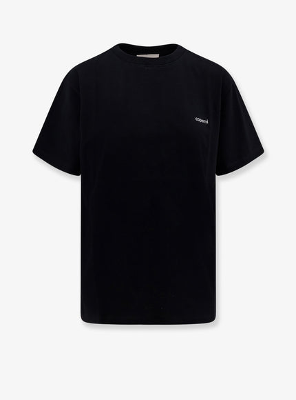 Coperni Knitted Boxy Tee Cotton T-Shirt Blackwhite