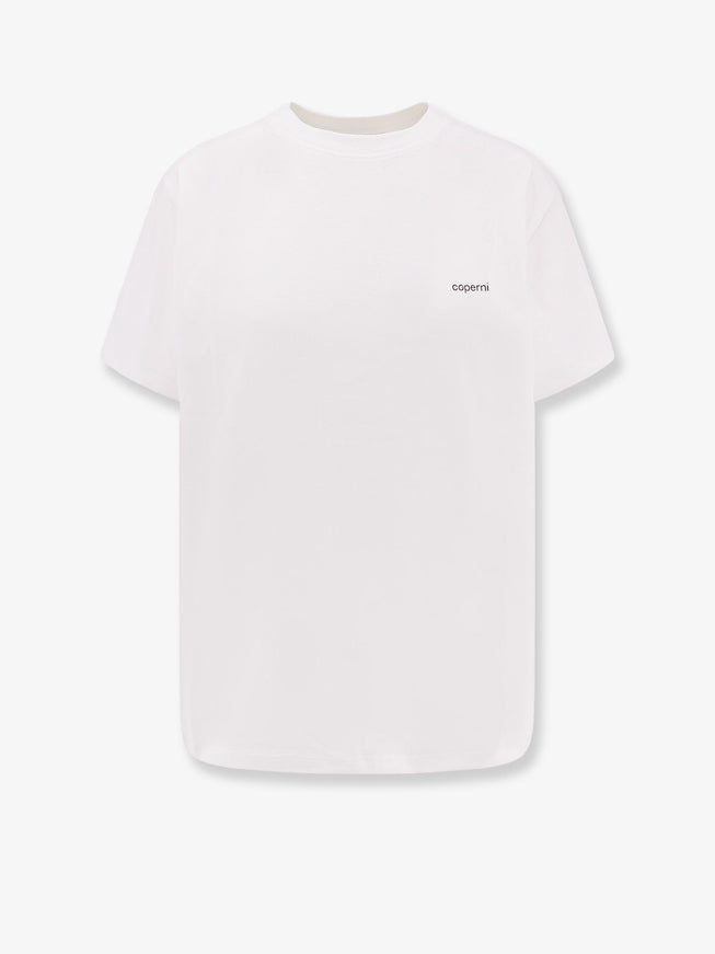 Coperni Knitted Boxy Tee Cotton T-Shirt Whiteblack