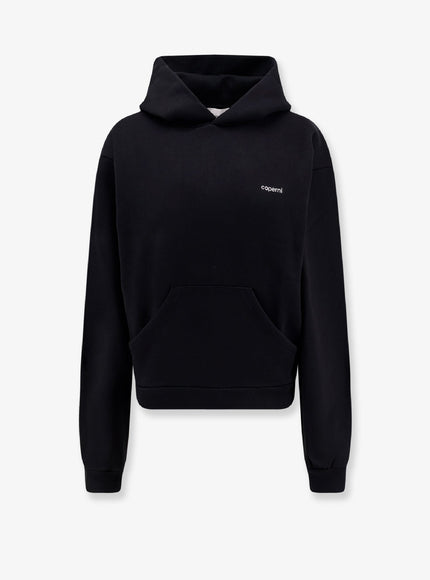 Coperni Hooded Cotton Sweatshirt Blackwhite
