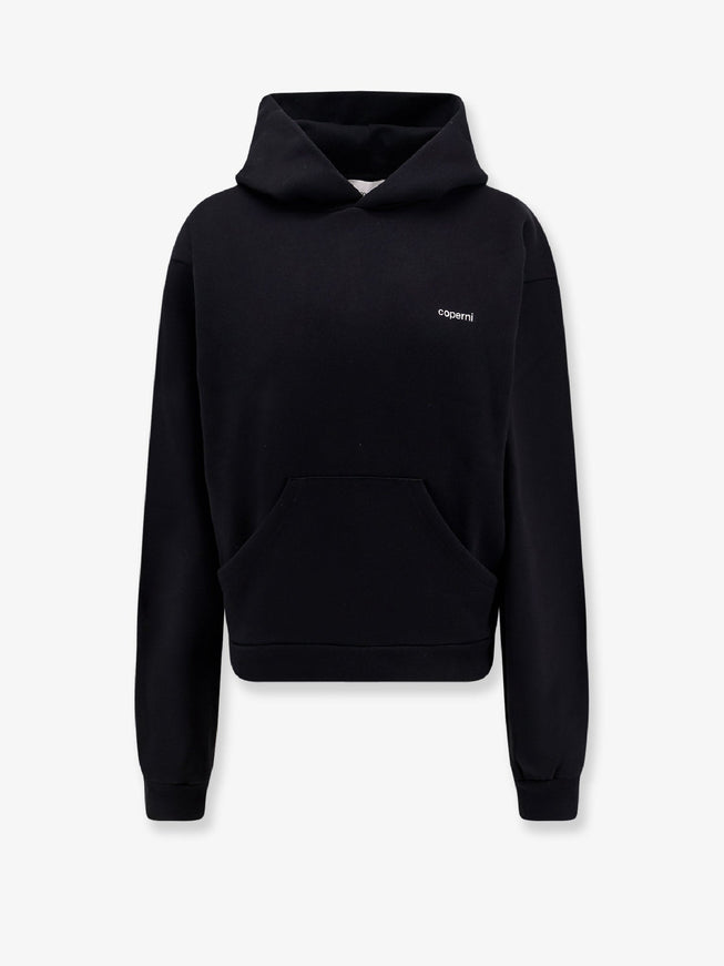 Coperni Hooded Cotton Sweatshirt Blackwhite
