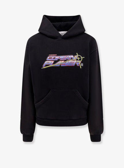 Coperni Cotton Hooded Sweatshirt Blackmulti