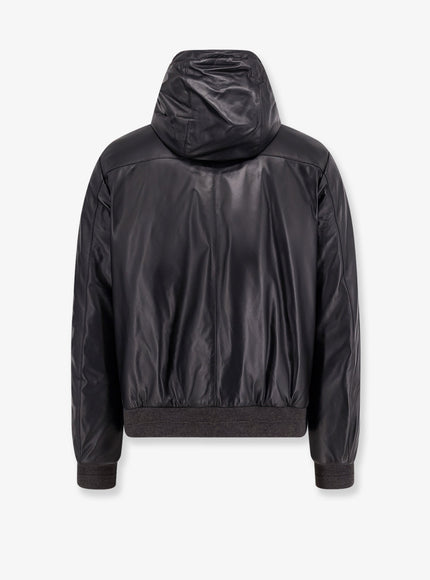 Corneliani Reversible Padded Leather Jacket