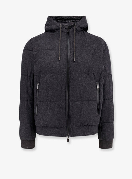 Corneliani Reversible Padded Leather Jacket