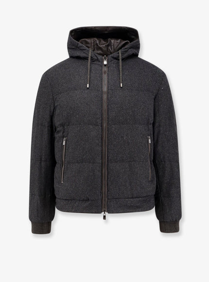 Corneliani Reversible Padded Leather Jacket