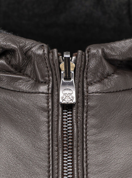 Corneliani Reversible Padded Leather Jacket