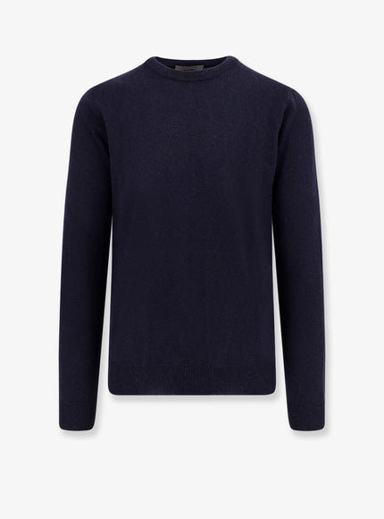 Corneliani Wool And Cashmere Sweater Blu Scuro