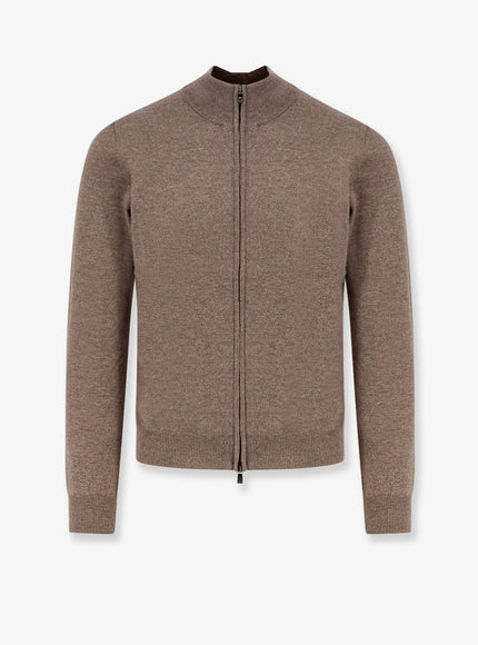 Corneliani Virgin Wool And Cashmere Cardgan Blu