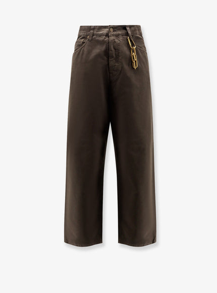 Darkpark Cotton Trousers Darkbrown