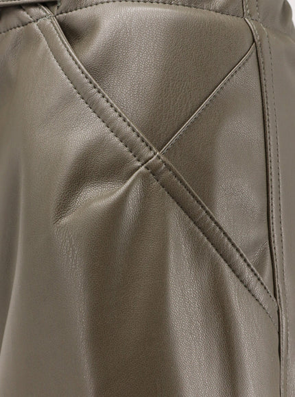 Darkpark Faux Leather Relaxed Fit Trousers