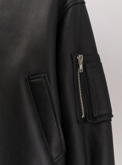 Dfour Leather Bomber Jacket