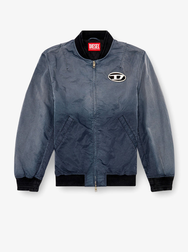 Diesel J-Kepes Delavé Nylon Bomber Jacket Nero