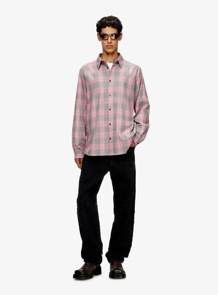 Diesel S-Simply Check Cotton Blend Shirt