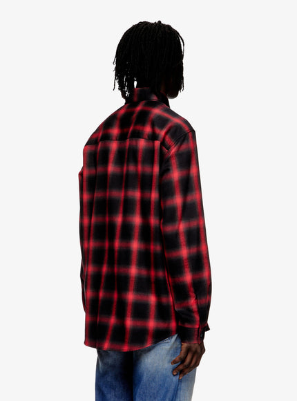Diesel S-Simply Check Cotton Blend Shirt