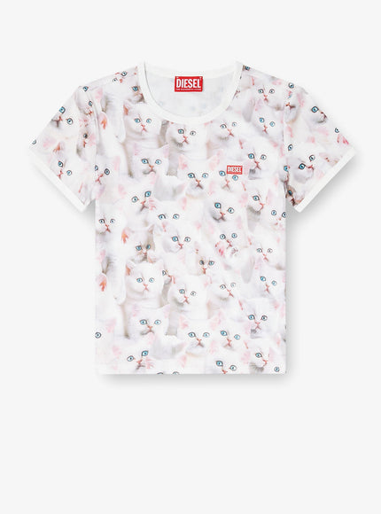 Diesel T-Unclau Stretch Fabric T-Shirt Bianco