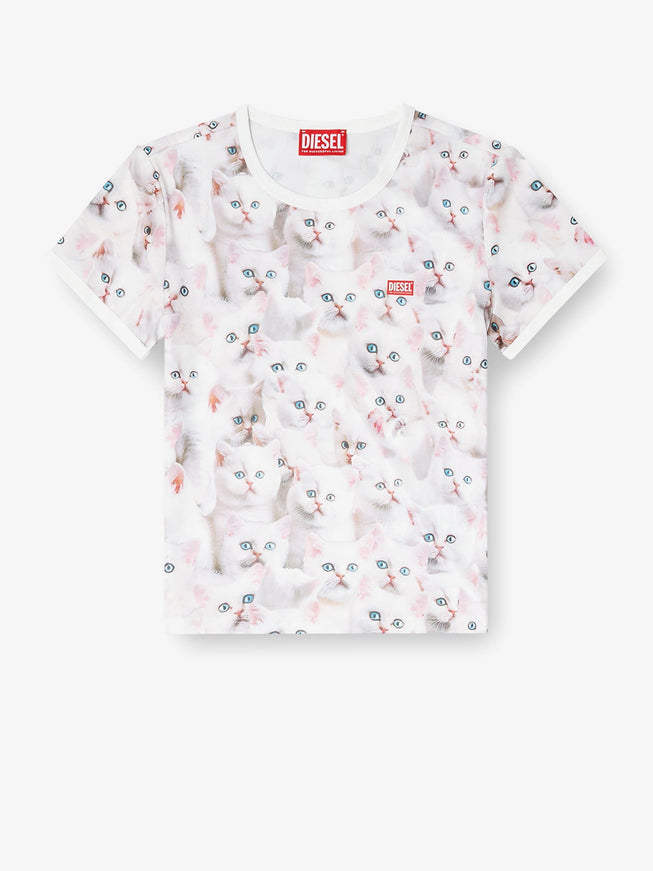 Diesel T-Unclau Stretch Fabric T-Shirt Bianco