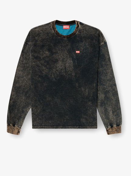 Diesel T-Boxt-Ls-T3 Cotton Blend T-Shirt Nero