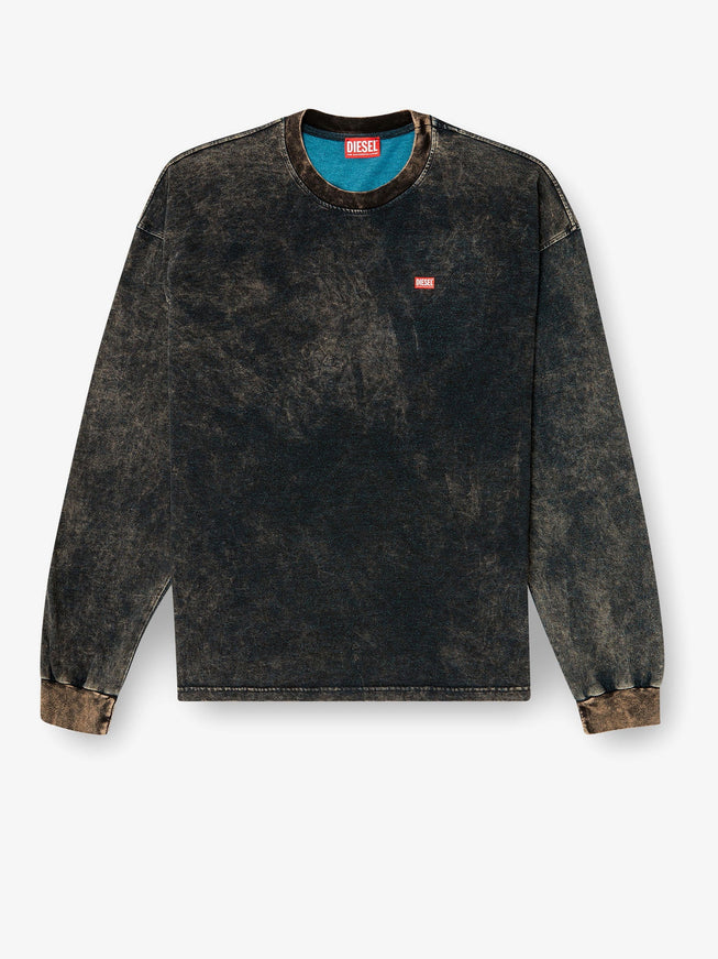 Diesel T-Boxt-Ls-T3 Cotton Blend T-Shirt Nero