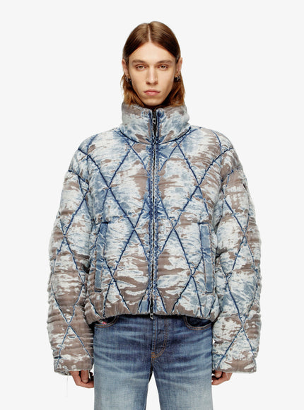 Diesel W-Kons Down Jacket With Distressed Effect