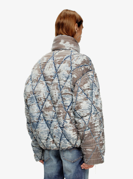 Diesel W-Kons Down Jacket With Distressed Effect